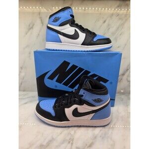 Nike Air Jordan 1 Retro High OG UNC Toe GS 7Y 8.5W FD1437 400 Used Excellent OG